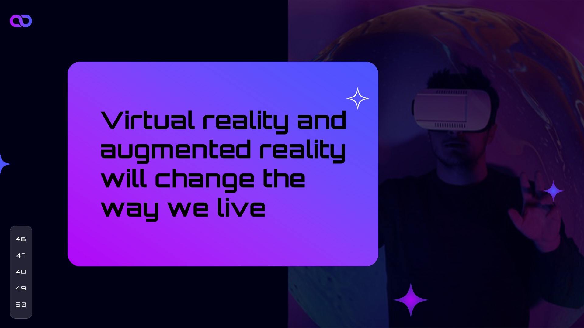 Orion Metaverse Virtual Reality PowerPoint Template Presentation